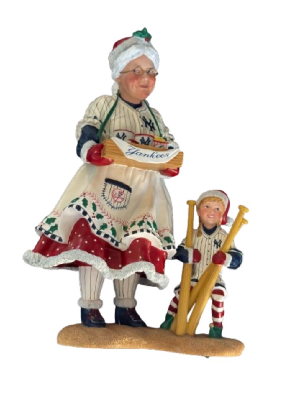 New York Yankees - Danbury Mint Mrs Claus Vintage Figurine - MLBP 2001